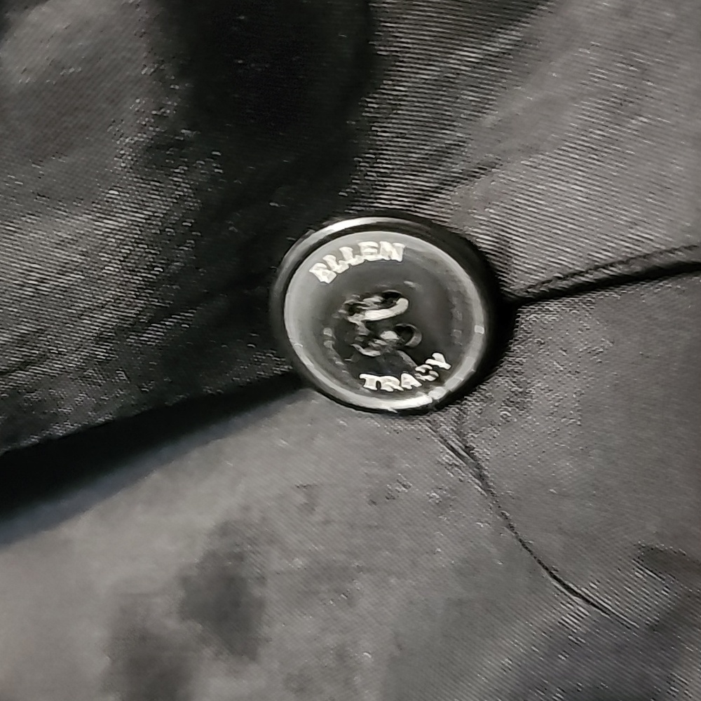 Linda Allard Ellen Tracy Womens Gold & Black Zebra Print Button Front Coat Sz 12 - Picture 8 of 10